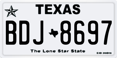 TX license plate BDJ8697