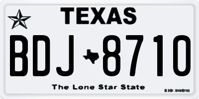 TX license plate BDJ8710