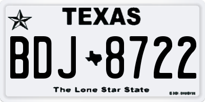 TX license plate BDJ8722