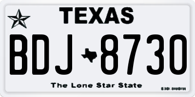 TX license plate BDJ8730
