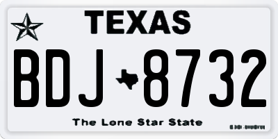 TX license plate BDJ8732