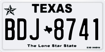 TX license plate BDJ8741