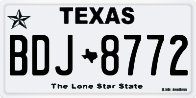 TX license plate BDJ8772