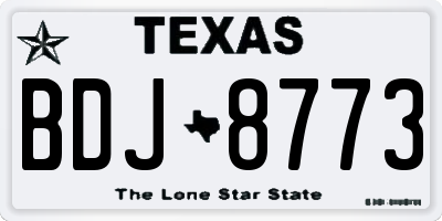 TX license plate BDJ8773