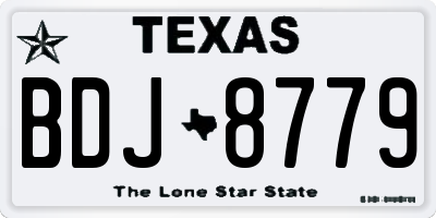 TX license plate BDJ8779