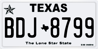 TX license plate BDJ8799