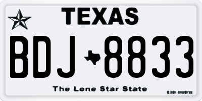 TX license plate BDJ8833