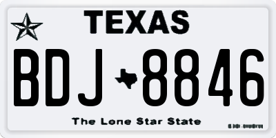 TX license plate BDJ8846