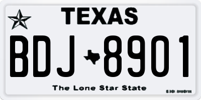 TX license plate BDJ8901