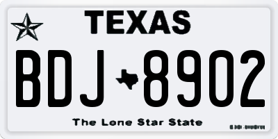 TX license plate BDJ8902