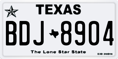 TX license plate BDJ8904