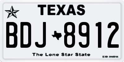 TX license plate BDJ8912