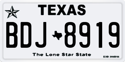TX license plate BDJ8919