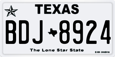 TX license plate BDJ8924