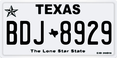 TX license plate BDJ8929
