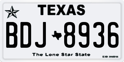 TX license plate BDJ8936