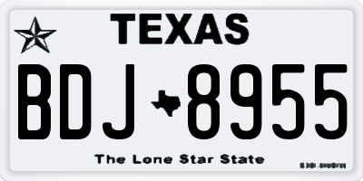 TX license plate BDJ8955
