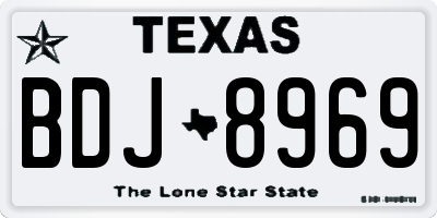 TX license plate BDJ8969