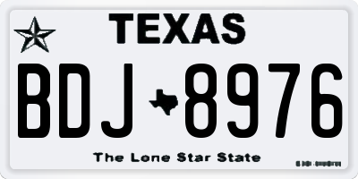 TX license plate BDJ8976