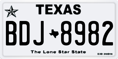 TX license plate BDJ8982