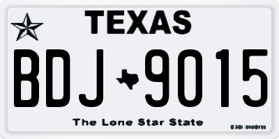 TX license plate BDJ9015