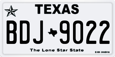 TX license plate BDJ9022
