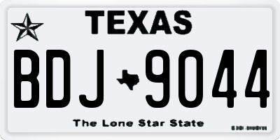 TX license plate BDJ9044