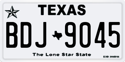 TX license plate BDJ9045