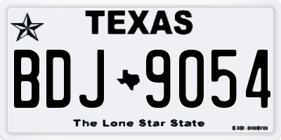 TX license plate BDJ9054