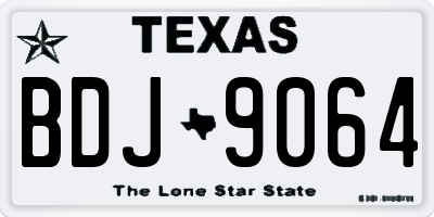 TX license plate BDJ9064