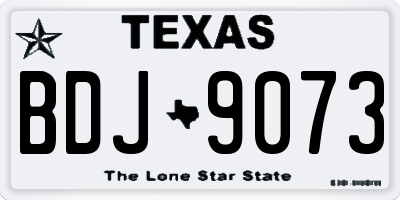 TX license plate BDJ9073