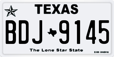 TX license plate BDJ9145