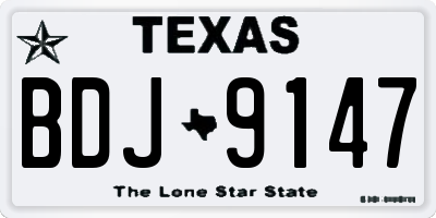 TX license plate BDJ9147