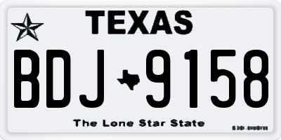 TX license plate BDJ9158
