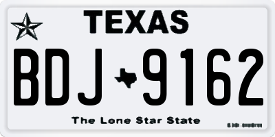 TX license plate BDJ9162