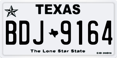 TX license plate BDJ9164