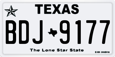 TX license plate BDJ9177