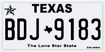 TX license plate BDJ9183
