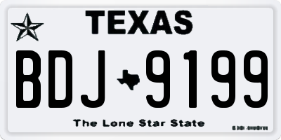 TX license plate BDJ9199