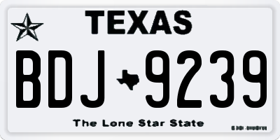TX license plate BDJ9239