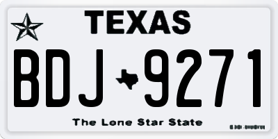 TX license plate BDJ9271