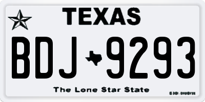 TX license plate BDJ9293