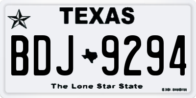 TX license plate BDJ9294