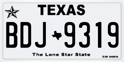 TX license plate BDJ9319