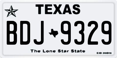 TX license plate BDJ9329