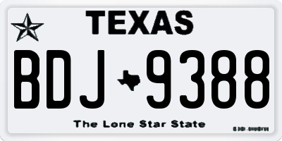 TX license plate BDJ9388