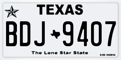 TX license plate BDJ9407