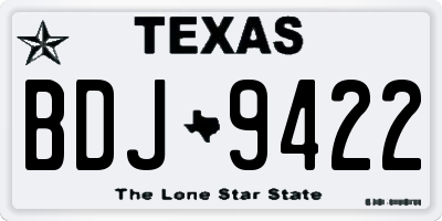 TX license plate BDJ9422
