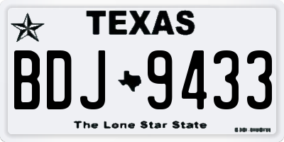 TX license plate BDJ9433