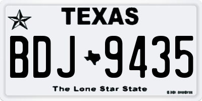 TX license plate BDJ9435